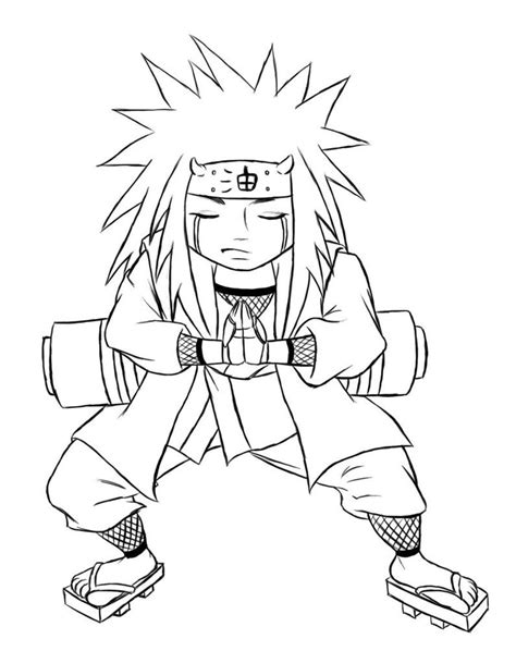 Naruto Chibi Jiraiya Lines By Kimberly Castello Naruto Sketch