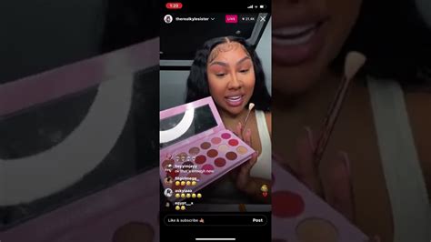 therealkylesister instagram live doing makeup asmr and special guest tuson youtube