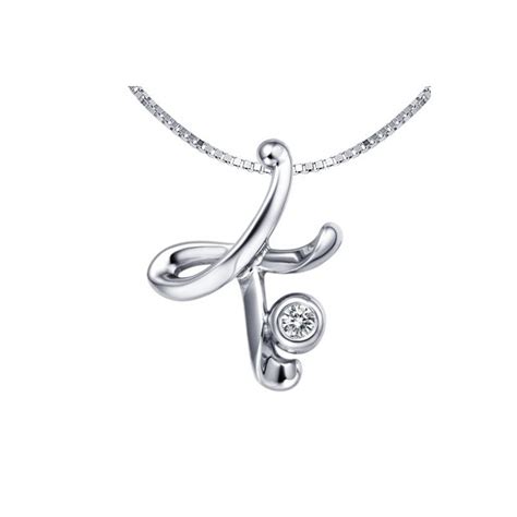 Gratis lieferung auf bestimmte artikel ab einem . K Initial Alphabet Diamond Pendant on 10k White Gold - JeenJewels