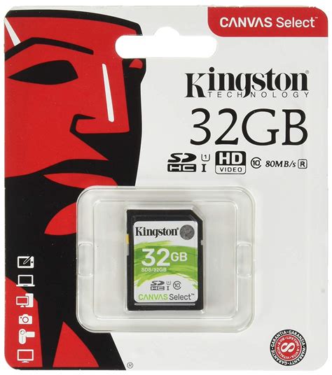 2 , 3, 4 based on internal testing. Kingston 32GB Canvas Select SD Card-80MBs - Ganna.lk