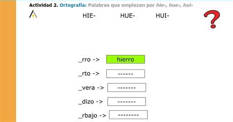 CapitÁn EducaciÓn 4º Primaria Lengua Palabras Con Hie Hue Hui