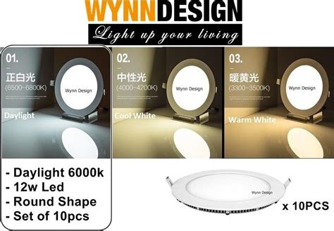 Wynn Design 10x12w Led Downlight With Driver Round Shape Flat Recesses