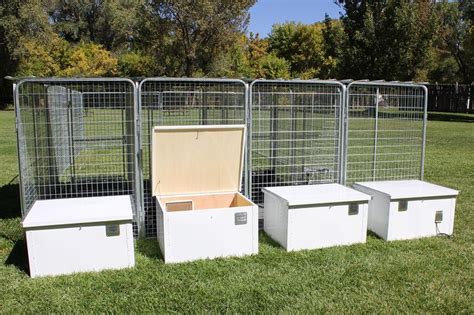 Bank Of Four Aluminum Insulated Dog House These Dog House Work Great