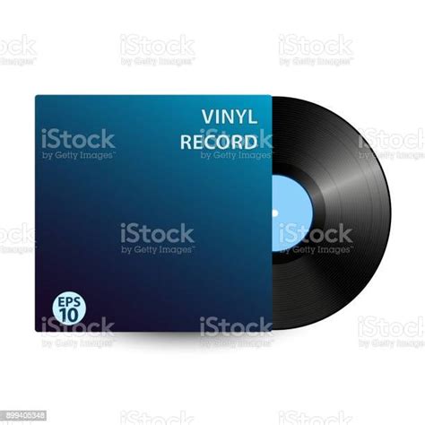Black Vinyl Record Isolated On White Background Stock Illustration