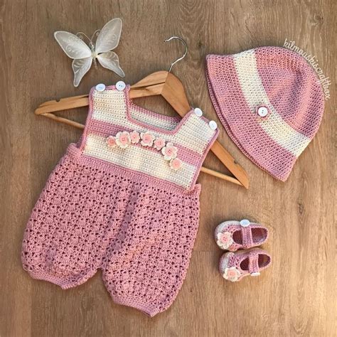 Baby Girl Or Boy Romper Outfit Crochet Pattern Crochet Baby Dress