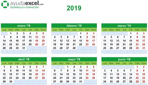 Calendario 2019 Con Feriados Excel