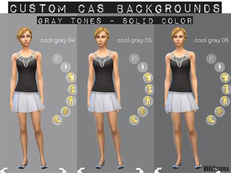 Mod The Sims Custom Cas Backgrounds Gray Tones Solid Color
