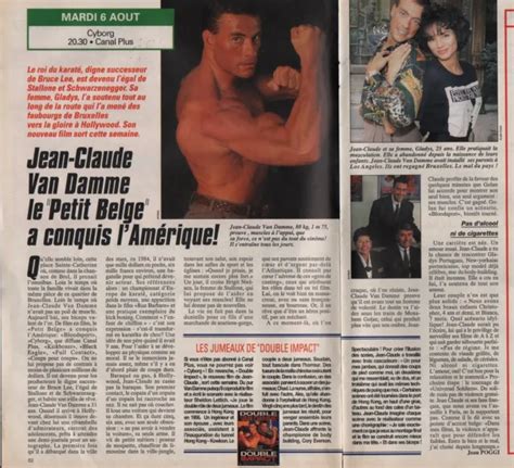 Coupure De Presse Clipping Jean Claude Van Damme Page Eur Picclick Fr