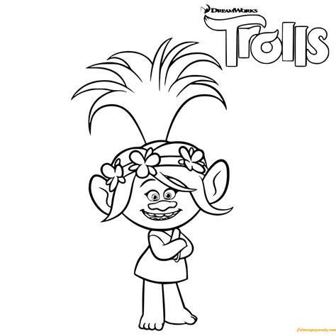 Dreamworks Trolls Coloring Pages At Free Printable