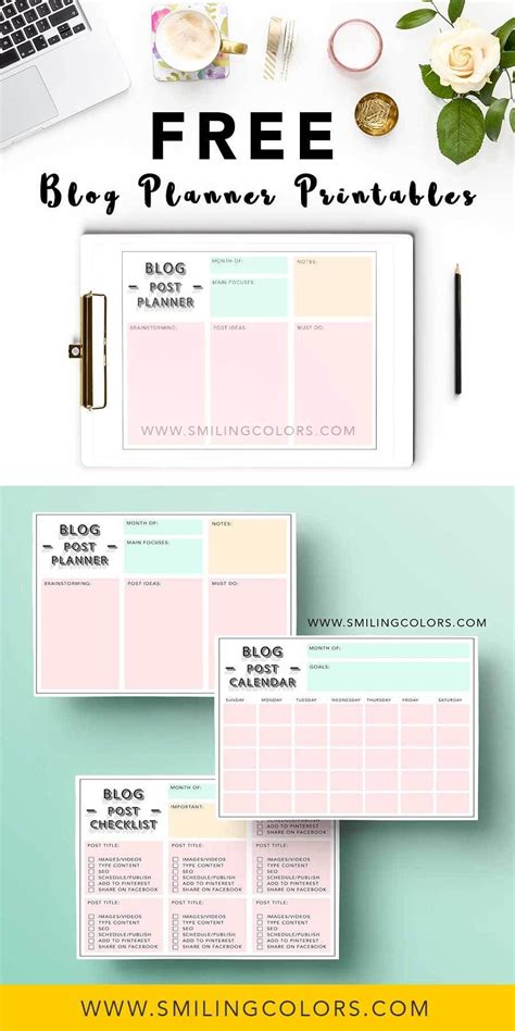 Blog Planner Printables To Help You Get Organized Free Blog Planner
