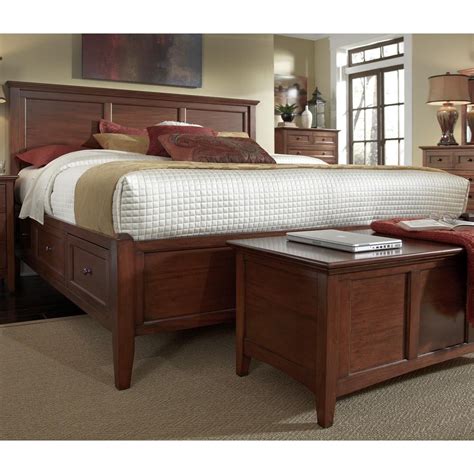 With storage drawers on both sides, this bed provides convenience that is great for any smaller spaces and and a transitional style to fit multiple decors. AAmerica Westlake Transitional California King Bed with 6 ...