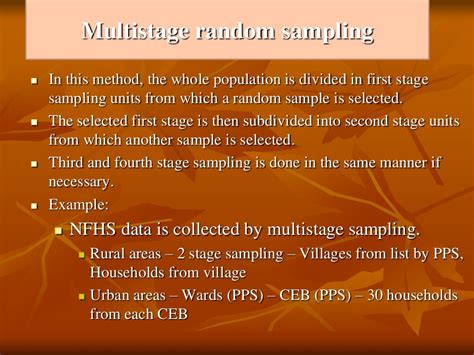 Cluster And Multistage Sampling