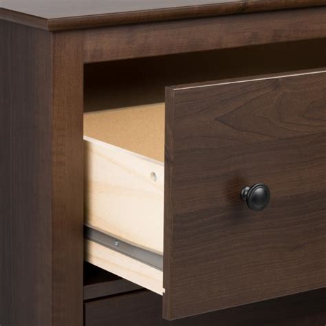 A smaller, separated drawer lets you organize. Yaletown 5-Drawer Tall Chest | Prepac MFG