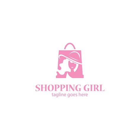 Shopping Girl Logo Design Template 5380258 Vector Art At Vecteezy