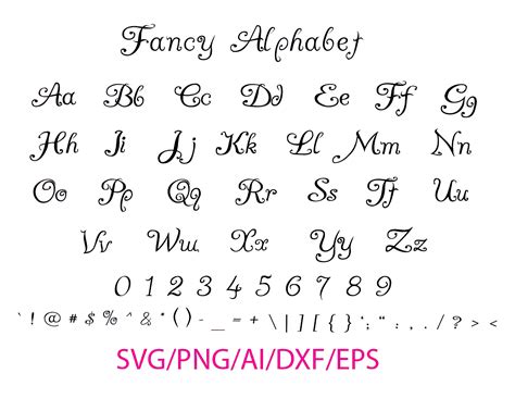 Fancy Calligraphy Fonts Alphabet