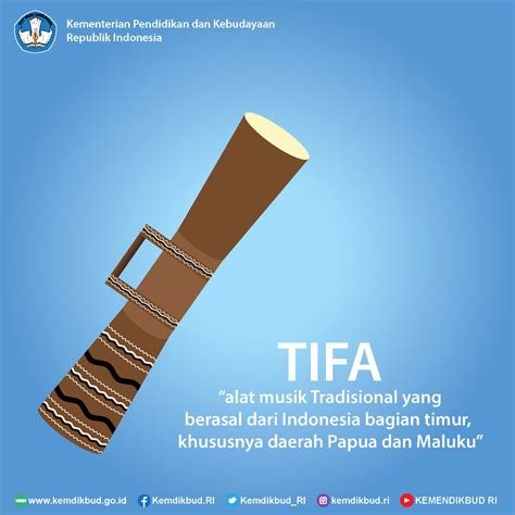 Wilayah ini terkenal alat musik bernama tifa, namun dengan 25 suku yang mendiaminya tidak mungkin jika hanya tifa yang menjadi alat musik tradisional. Alat Musik Dari Maluku Dan Papua - Berbagai Alat