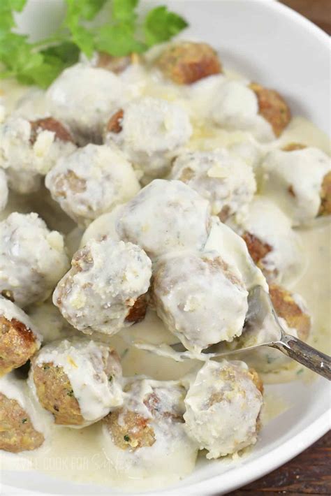 Turkey Meatballs With Parmesan Cream Sauce Will Cook For Smiles