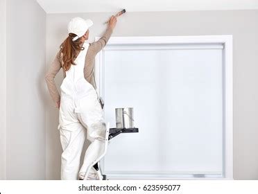 Woman Wall Painter Images Stock Photos Vectors Shutterstock