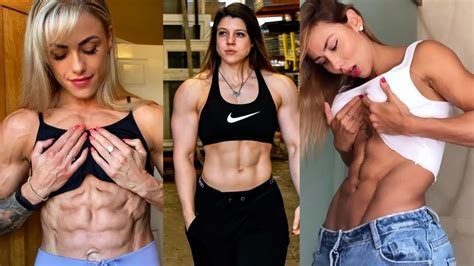 Lean Muscle Girls Flexing Steel Abs Fbb Flex Abs Biceps Compilation