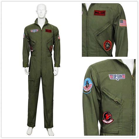 Top Gun Maverick Aviator Pilot Flight Suit Air Force Soldier Cosplay
