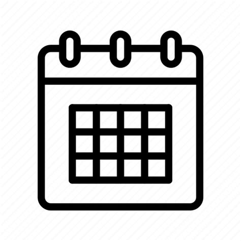 Calendar Monthly Calendar Note Notebook Notepad Planner Schedule Icon