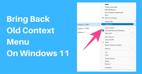 How To Bring Back The Classic Context Menu On Windows 11