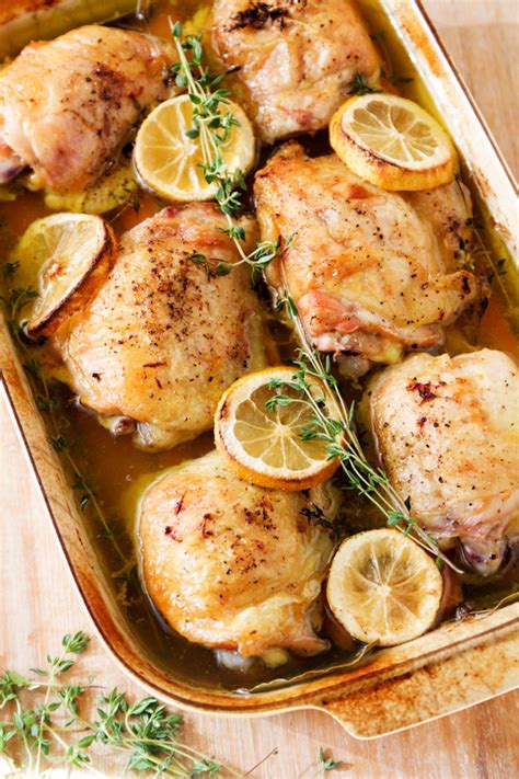 Spray a cookie sheet with nonstick cooking spray. Oven Baked Lemon Chicken | Horses & Heels