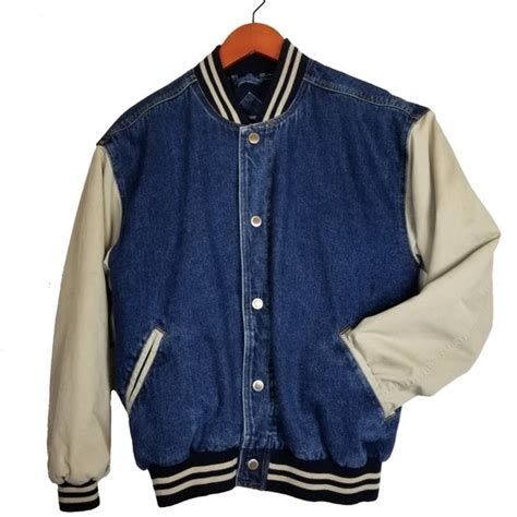 Basic Editions Jackets And Coats Vintage Basic Editions Denim Varsity