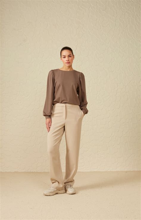 Tops With Round Neck And Long Puff Sleeves In Relaxed Fit Yaya Eu