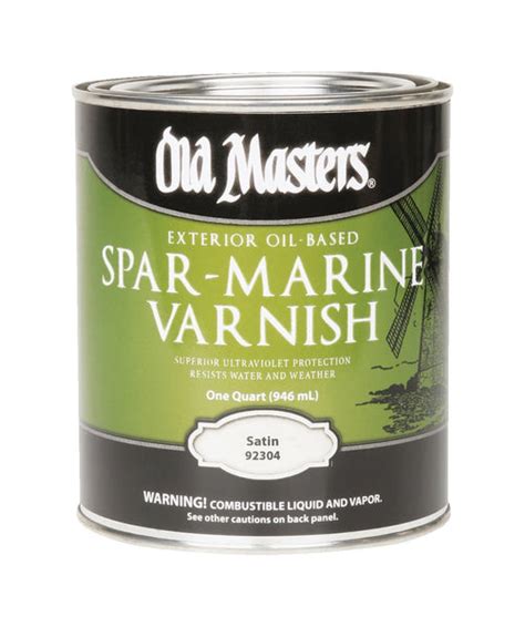 Old Masters Satin Clear Oil Based Marine Spar Varnish 1 Qt Benjamin