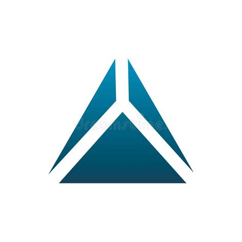 Blue Triangle Pyramid Logo Design Stock Vector Illustration Of