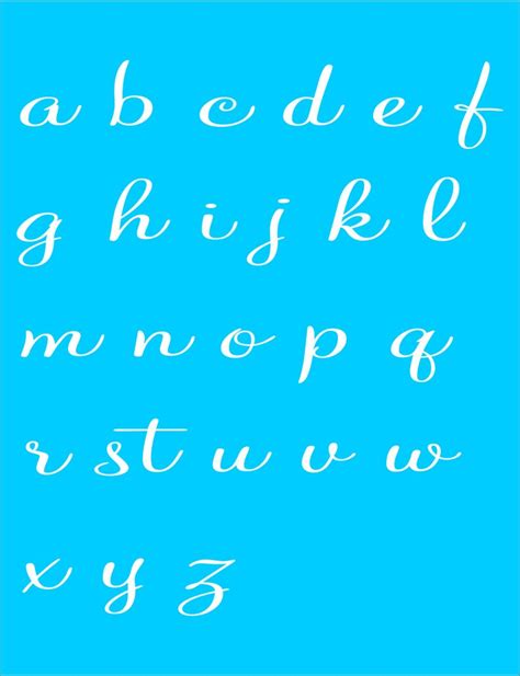 Alphabet Letters Stencil Reusable Stencil Mont2016 Lower Case Etsy Uk