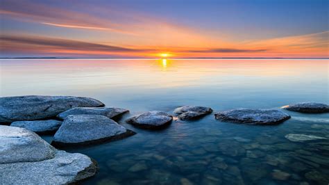 Are you looking to launch your online businesss? Lake Sunrise Stone Skyline 2020 Nature Scenery Photo ...