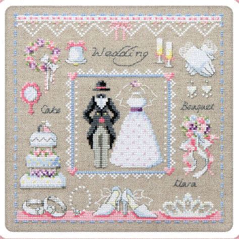 wedding sampler cross stitch pattern and kit counted cross etsy