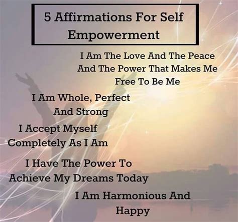 Self Empowerment Affirmations Self Empowerment Positivity