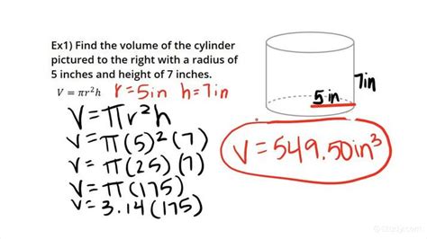 How To Find The Volume Of A Cylinder Geometry