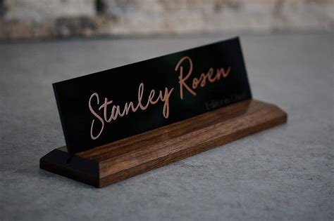 Desk Name Plate For Office 10 X 25 Inches Handmade