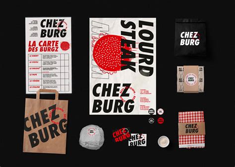 BRANDING • Chez Burg on Behance | Restaurant branding design, Restaurant branding, Branding design
