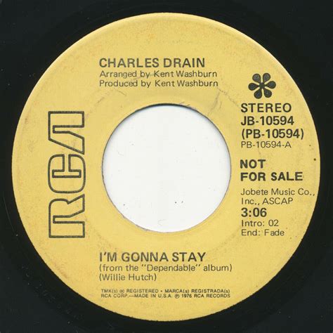 Charles Drain Im Gonna Stay Rca Modern 70s Soul 45 Hear
