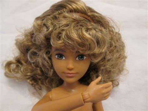 Creatable World Nude 10 Mattel Doll Wig Articulated Curly Hair Dc