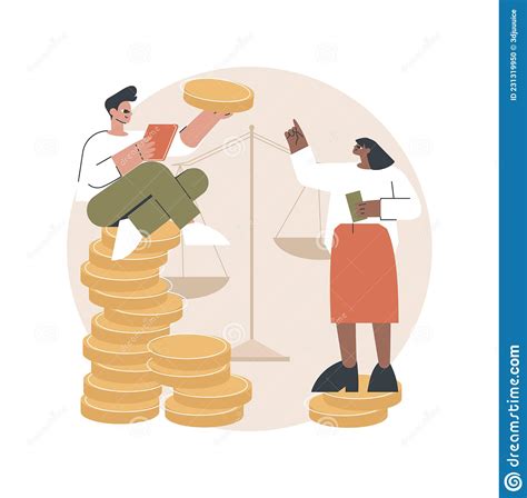Income Inequality Abstract Concept Vector Illustration Stock Vector
