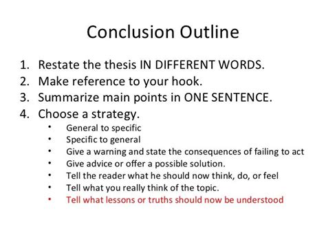 How To Write A Conclusion Paragraph Examples Bobby Aragons Reading