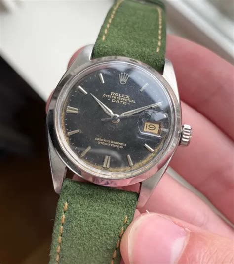 Vintage Rolex Oyster Perpetual Date Automatic Ref Glossy Black