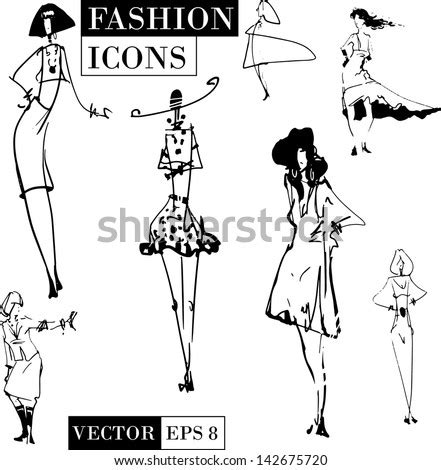 Fashion Icons Stock Vector Illustration Shutterstock