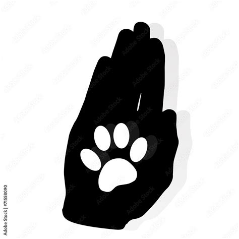 Dog Paw Print Silhouette Graphic By Idrawsilhouettes