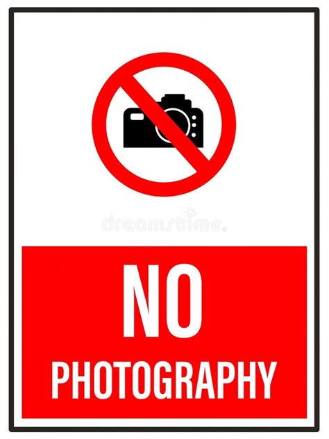 No Photography Allowed Sign Board Illustration Image Stock