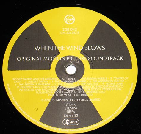 Roger Waters David Bowie When The Wind Blows Raymond Briggs Vinyl