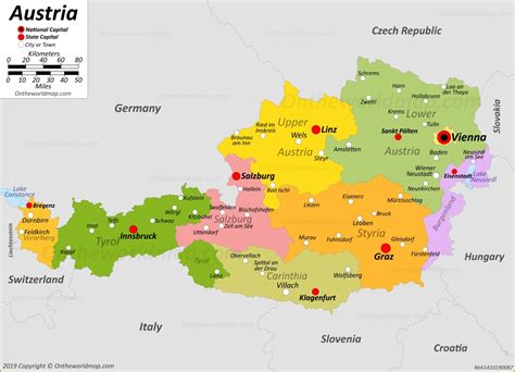 Detailed Political Map Of Austria Ezilon Maps