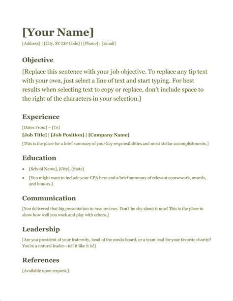 Seriously 28 Facts About Simple Resume Format Download In Ms Word