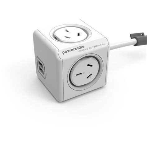 Allocacoc 4 Power Outlet With 2 Usb Outlets White Urban Global